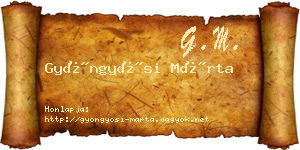 Gyöngyösi Márta névjegykártya