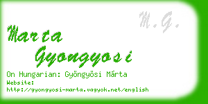 marta gyongyosi business card